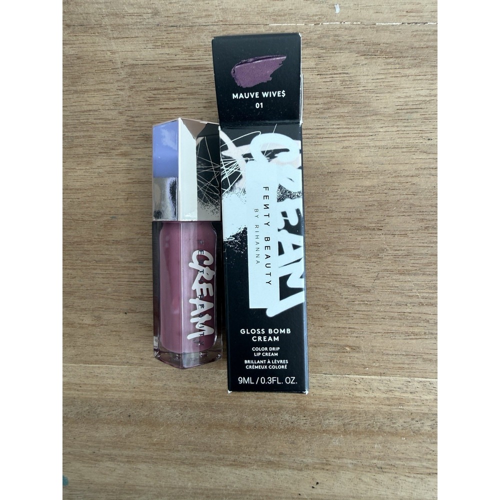 Fenty Beauty Gloss Bomb Cream Color Drip Lip Cream Mauve Wives 01 New In Box